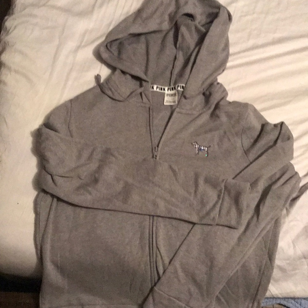 Pink zip up hoodie